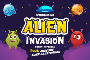 Alien Invasion Font: A Playful Display Typeface for Creative Editorial Design