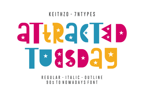 Attracted Tuesday Font for Playful Crafts and Products