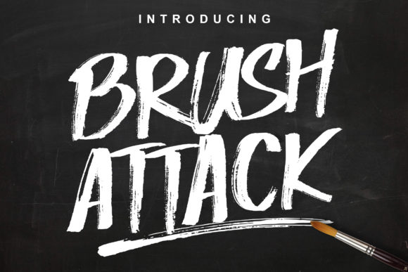 Brush Attack: A Natural Dry Brush Font for Unique Editorial Design