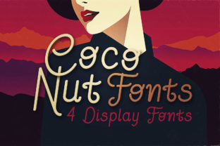 Coconut Family: Retro-Vintage Grunge Font for Crafters & Small Product Makers