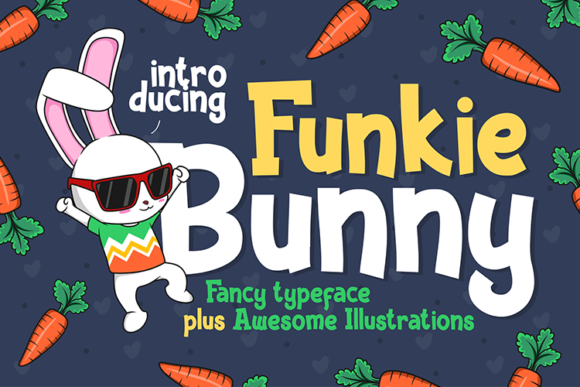 Funkie Bunny Font for Easter Crafts and Joyful Product Design