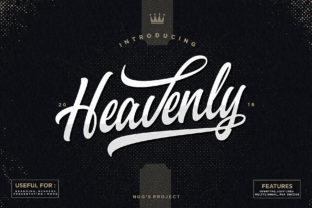 Heavenly Font: A Script Typeface for Editorial Elegance