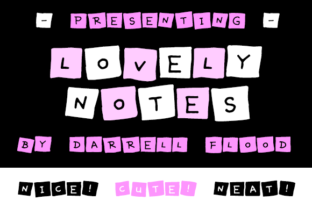 Lovely Notes Font for Handmade Labels and Craft Projects
