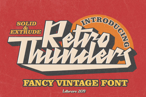 Retro Thunder: A Bold Display Font for Dynamic Branding Projects