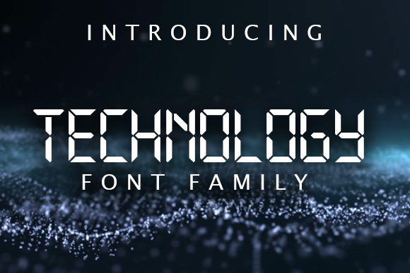 Technology Family Font: LCD Style for Modern Business Branding